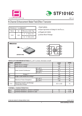 STF1016C Datasheet PDF Samhop Mircroelectronics