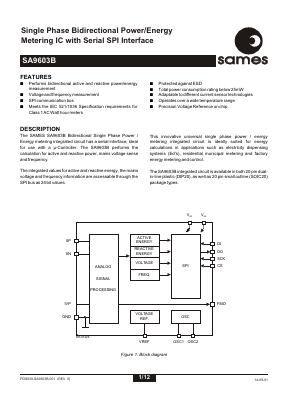 SA9603B Datasheet PDF South African Micro Electronic Systems