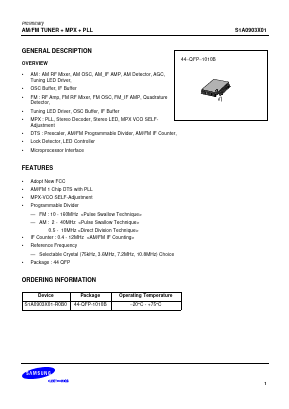 S1A0903X01 Datasheet PDF Samsung