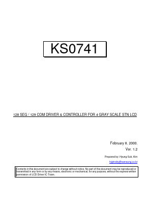 KS0741 Datasheet PDF Samsung