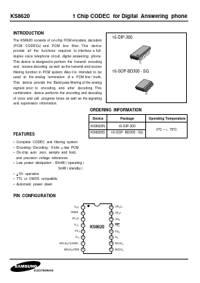 KS8620N Datasheet PDF Samsung