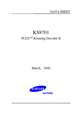 KS8701 Datasheet PDF Samsung