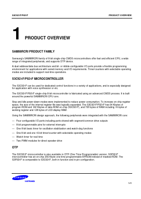 S3P921F Datasheet PDF Samsung