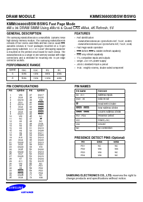 KMM5368003BSWG Datasheet PDF Samsung