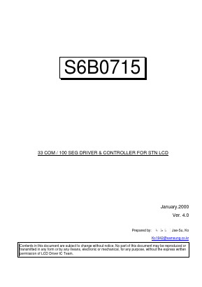 S6B0715 Datasheet PDF Samsung