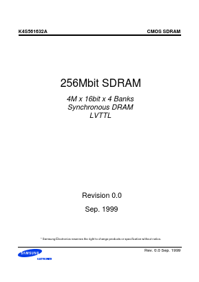 K4S561632A-TC/L75 Datasheet PDF Samsung