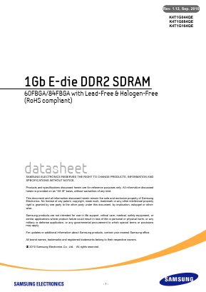 K4T1G164QE-HCE7000 Datasheet PDF Samsung