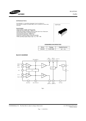 KA22261 Datasheet PDF Samsung