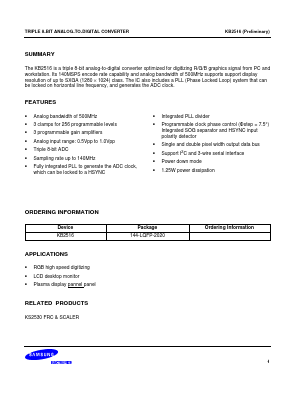 KB2516 Datasheet PDF Samsung