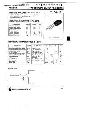 KSR2013 Datasheet PDF Samsung