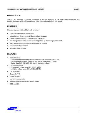 S6A0072 Datasheet PDF Samsung