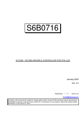 S6B0716X01-C0C8 Datasheet PDF Samsung