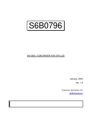 S6B0796 Datasheet PDF Samsung