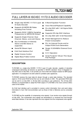 TL7231MD Datasheet PDF Samsung