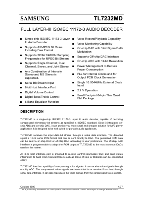 TL7232 Datasheet PDF Samsung