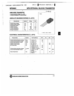 MPS6601 Datasheet PDF Samsung