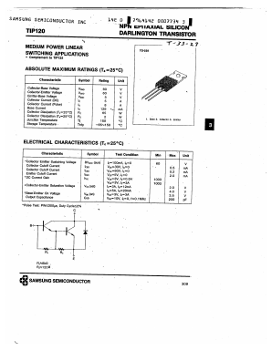 TIP120 Datasheet PDF Samsung