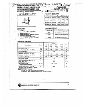 IRFP913X_ Datasheet PDF Samsung