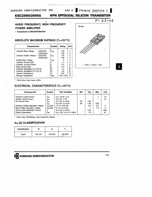KSC2690A Datasheet PDF Samsung