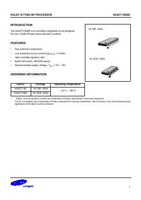 KA22711B Datasheet PDF Samsung