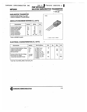 MPSA64 Datasheet PDF Samsung