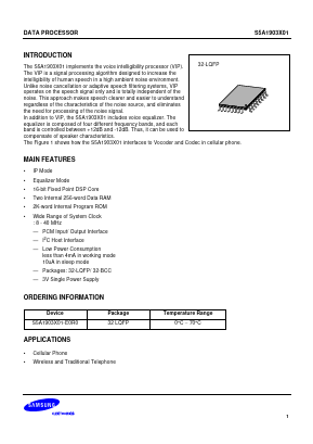 S5A1903X01 Datasheet PDF Samsung