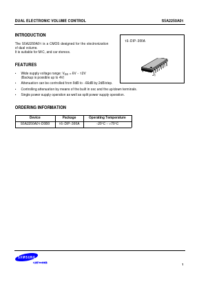 S5A2250A01 Datasheet PDF Samsung