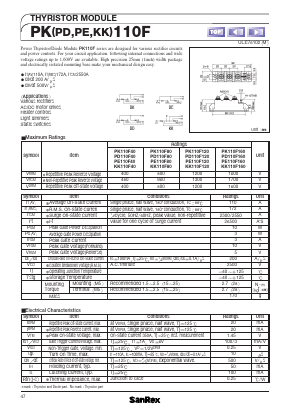 KK110F80 Datasheet PDF SanRex Corporation
