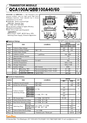 QCA100A Datasheet PDF SanRex Corporation
