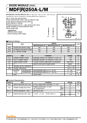 MDR250-M Datasheet PDF SanRex Corporation