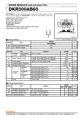 DKR300AB60 Datasheet PDF SanRex Corporation