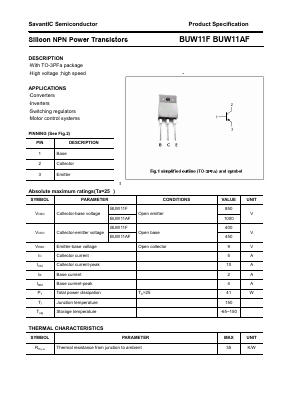 BUW11F Datasheet PDF SavantIC Semiconductor 