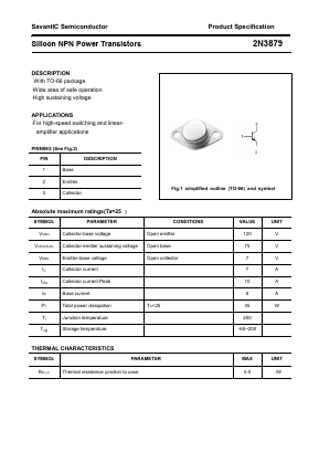 2N3879 Datasheet PDF SavantIC Semiconductor 