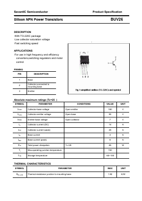 BUV26 Datasheet PDF SavantIC Semiconductor 