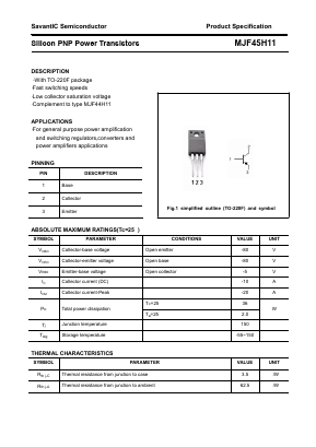 MJF45H11 Datasheet PDF SavantIC Semiconductor 