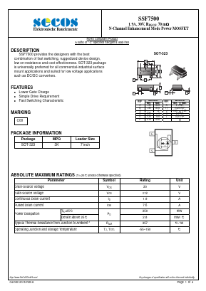 SSF7500 Datasheet PDF Secos Corporation.