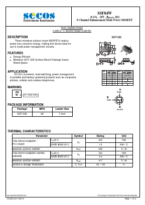 SSF84W Datasheet PDF Secos Corporation.