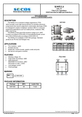 KS05LL4 Datasheet PDF Secos Corporation.