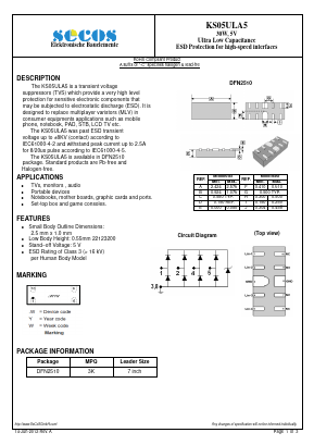 KS05ULA5 Datasheet PDF Secos Corporation.