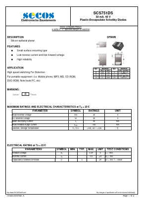 SCS751DS Datasheet PDF Secos Corporation.