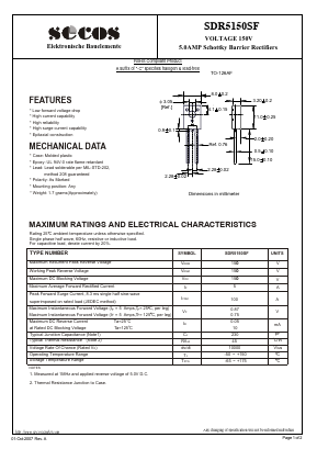 SDR5150SF Datasheet PDF Secos Corporation.