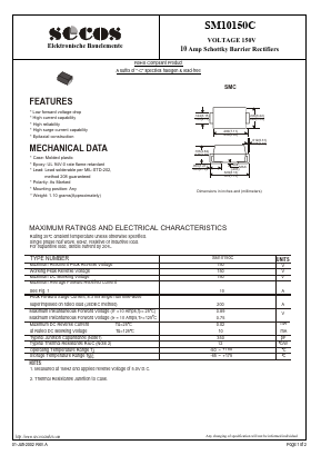 SM10150C Datasheet PDF Secos Corporation.