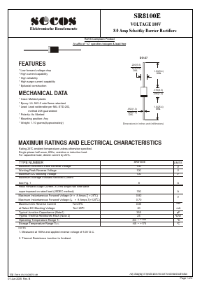 SR8100E Datasheet PDF Secos Corporation.