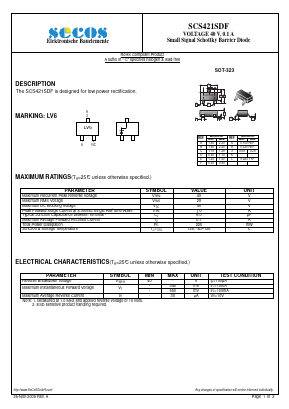 SCS421SDF Datasheet PDF Secos Corporation.