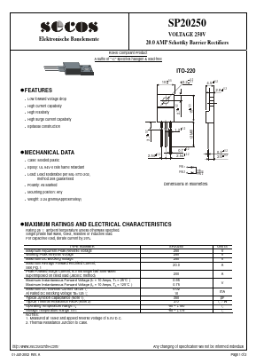 SP20250 Datasheet PDF Secos Corporation.