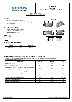 SCS521J Datasheet PDF Secos Corporation.