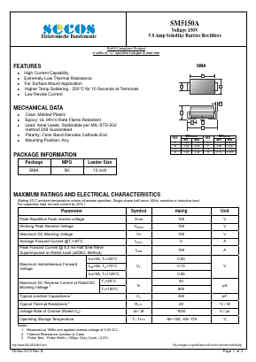 SM5150A Datasheet PDF Secos Corporation.