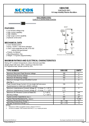 SR8150E Datasheet PDF Secos Corporation.