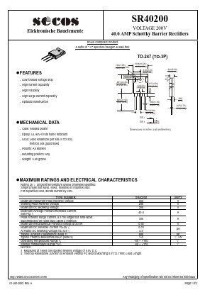 SR40200 Datasheet PDF Secos Corporation.