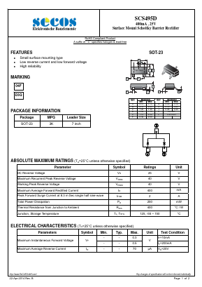 SCS495D Datasheet PDF Secos Corporation.